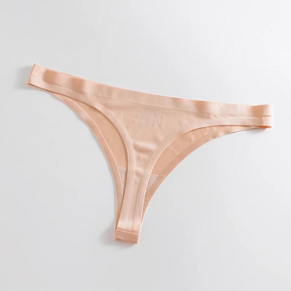 Seamless Panties for Women Ice Silk G-strings Thongs Smooth Skin-friendly Women's Underwear Comfort Solid Tanga Sexy Mujer