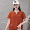 2026 Summer Women's Printed Round Neck Loose Casual Short Sleeve T-Shirt