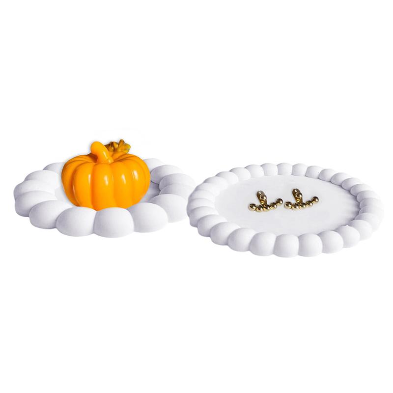 Plate Storage Coaster Mold DIY Cement Nordic Plaster Coaster Round Tray Pottery Mould Home Decor Handicrafts Gift