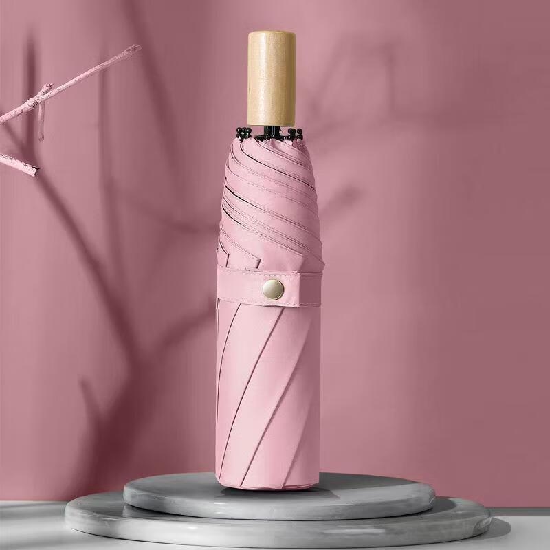 Yushiyi 8-Rib Automatic Pure Color Folding Umbrella