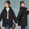 New A-shaped winter clothing simple down cotton-padded clothes women's long thickened large-size bread clothes