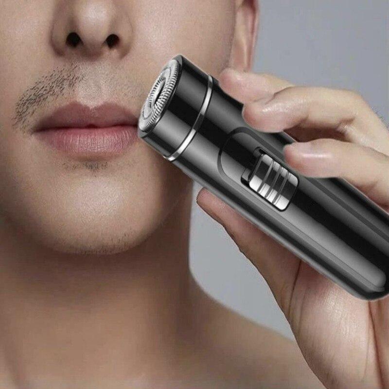 1 rasoio elettrico compatto e pratico per uomo, ricaricabile tramite USB, Wet & Dry, facile da usare con un solo pulsante, perfetto per casa, auto e viaggi!