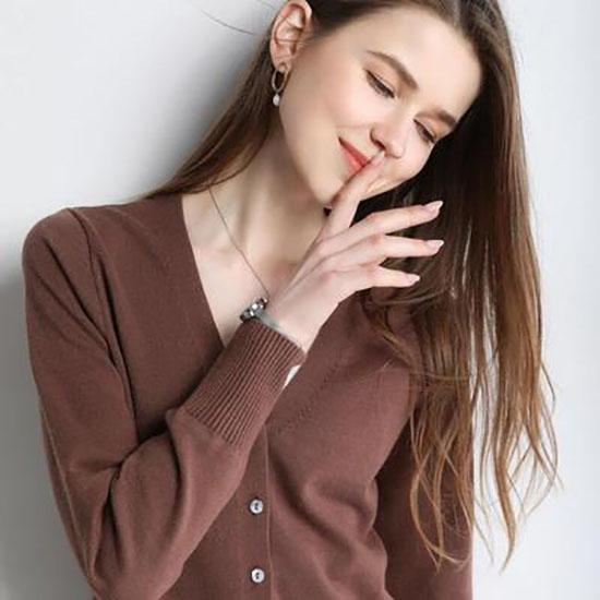 Cardigan da Donna a Bottoni Singoli Lavorati a Maglia Monocolore Maglione Cardigan Primavera Autunno Moda Coreana Maglioni Girocollo Capispalla Lavorati a Maglia