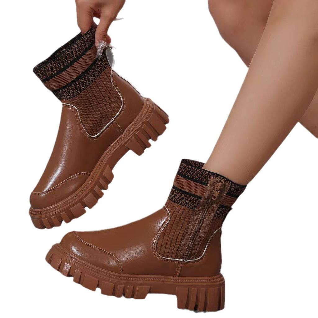 Cizme albe cu platformă groasă pentru femei, toamnă, iarnă, din piele PU, cizme de motocicletă punk cu fund gros, mărimea 36-42