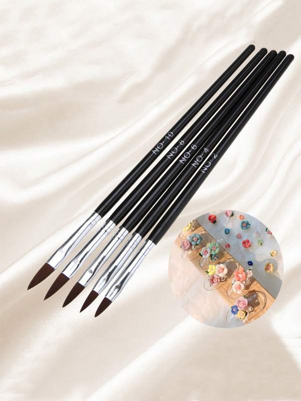5 Nail Pen Set, Onion Powder Rod Crystal Pen, Nail Brush, Painted Pen, Nail Pen Green, Nail Arrangement Pen Set