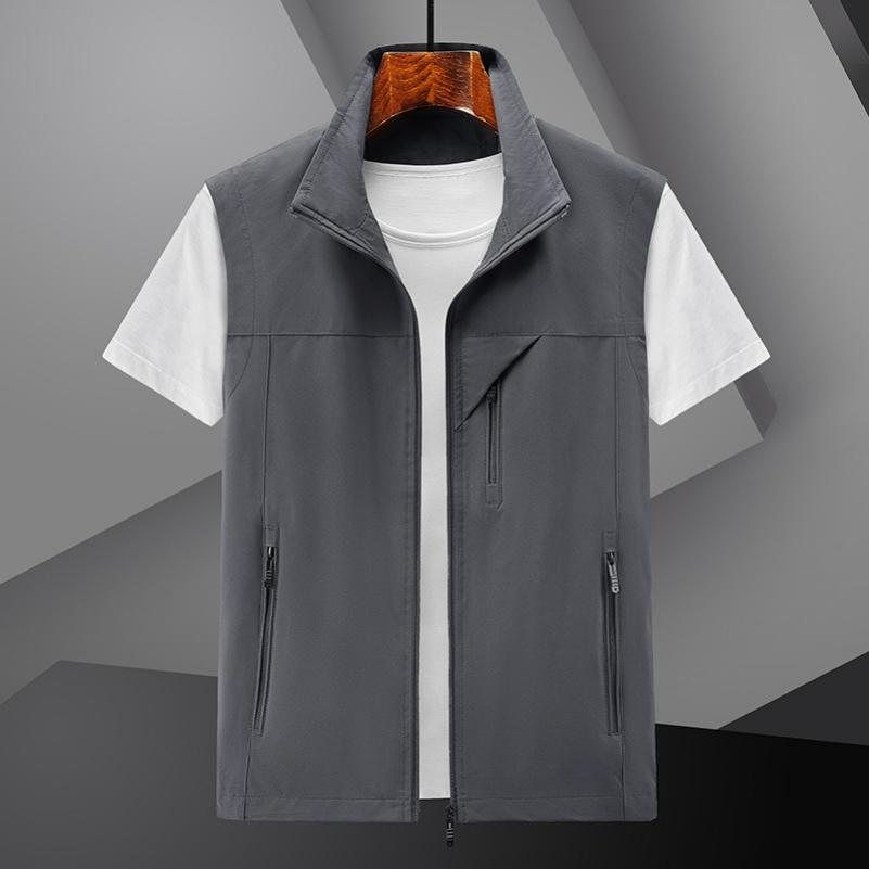 Men's Thin Casual Vest Spring and Autumn Breathable Vest Jacket Men's Green Quick-drying Vest Summer Vest
