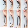 Fashion Big Circle Earrings Femininity Hipster Nightclub DJ Exaggerated Black Circle Earrings