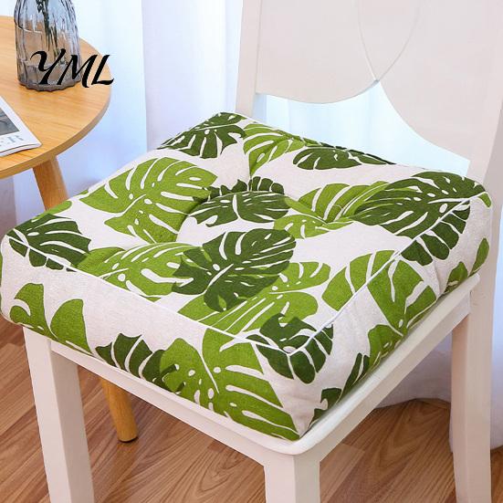 Comfortable Floor Pillow for Tatami Modern Stylish Chair Cushion, Ultra Soft Square Geometric or High-elastic PP Cotton Office Pad Plant Prints,