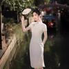 French women's cheongsam 1011 new summer young girl new Chinese silk and linen improved daily can wear noble