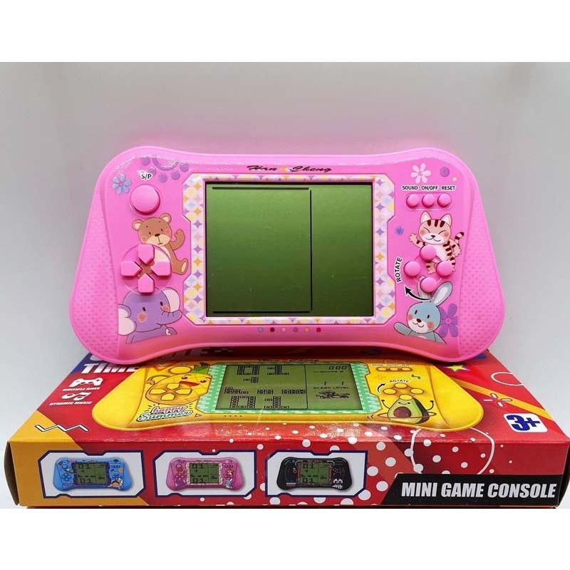 

5,5-дюймовая портативная игровая консоль с игрой «Тетрис», большим экраном, интеллектуальным игровым автоматом-головоломкой 21.5*10.5*2.5cm розовый