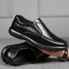 Men's Leather Shoes Office Round Toe Thick Sole Black Male Casual Loafers Shoe Platform Designer Adults Fashion 2025 Social Pu