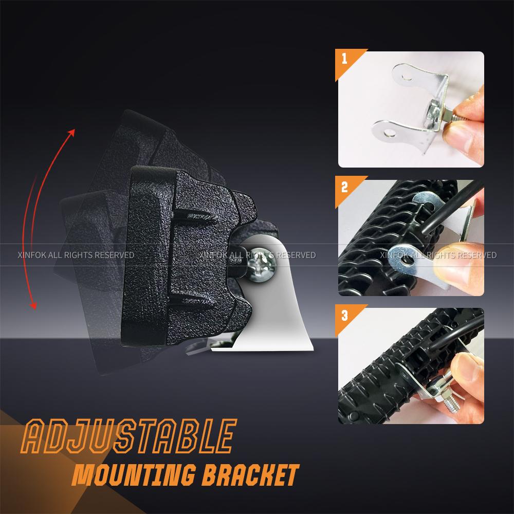 6'' LED Work Bar 16led Slim 48W Moto Work SUV Offroad UTV 4x4 Truck Backup Reverse Spotlight Driving Fog Lamp