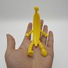 3D Printed Banana Figurine with Articulated Legs Movable Joints Banana Fidget Toy Cartoon Fruit Desktop Decoration Ornament