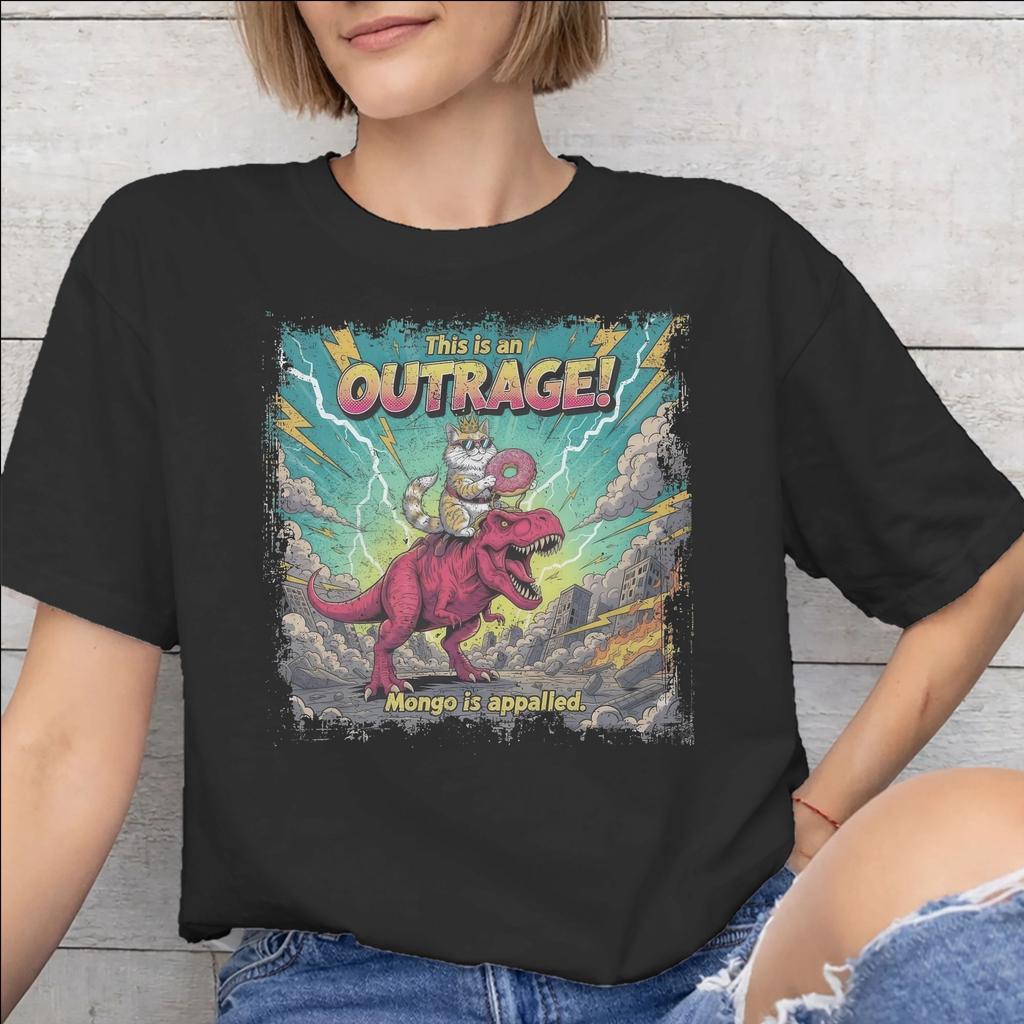 This Is An Outrage Princess Donut Cat New Arrival T Shirts Unisex Unisex Cotton Tee Shirt Clothing