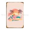 Miami Beach Florida Sonnenuntergang Ich liebe Miami Beach Souvenir Metallschild Poster Kino Wandplakette Küche Druck Blechschild Poster