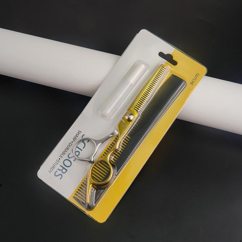 Professional 6-Inch Barber Hairdressing Scissors Set: Includes Flat Shears & Thinning Shears