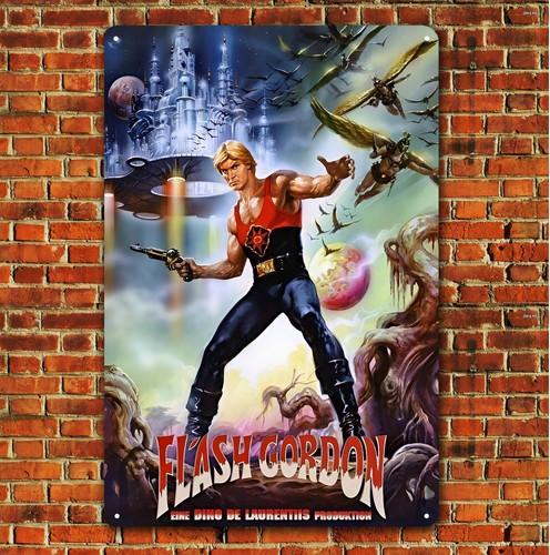 Flash Gordon Movie Metal Poster Collectable Tin Sign Size 20x30cm 8x12 aluminum aluminum 20x30cm