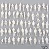 50/100Pcs 1:75 Scale Model Miniature White Figures Human Architectural Model Figures Model Miniature Figures Miniature