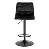 Chaise de bar - HOUSE NORDIC - Middlefart - Velours noir - Pieds en métal - Confort élégant