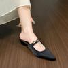2025 New Women's Spring Summer Muels Slippers Pointed Toe Fashion Dress Slides for Outdoor Party Footwear