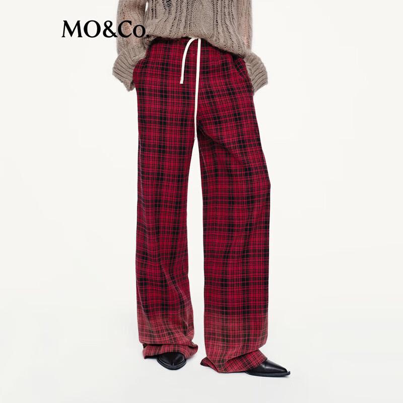 MO&Co. Women's MBE3PATT11 Rock Style High-Waist Casual Trousers