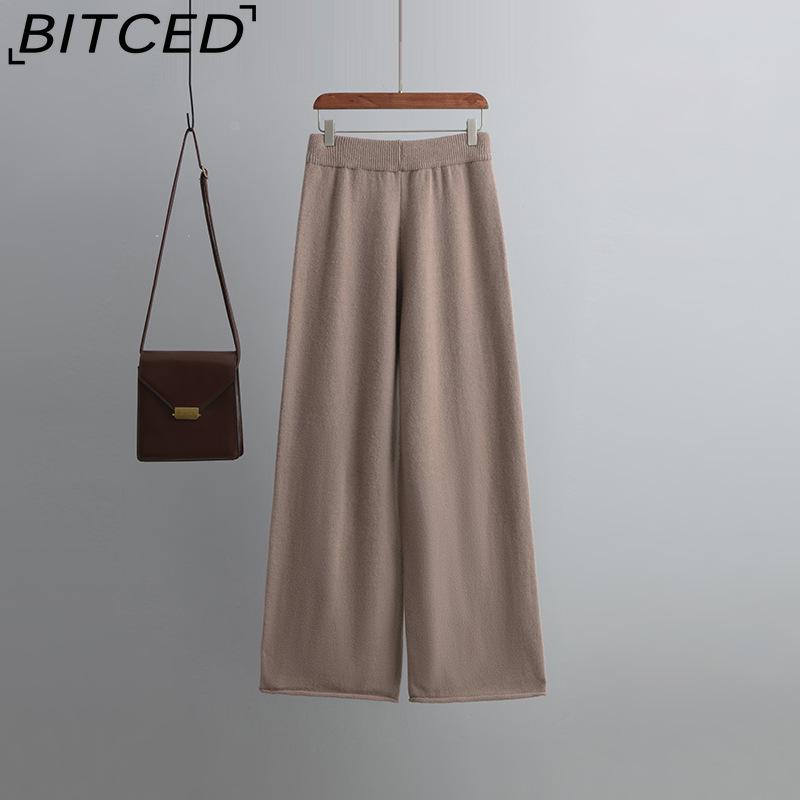 Autumn and Winter Large-sized High-neck Set, Fashionable, Gentle and Laid-back Style Sweater Two-piece Set, Solid Color Knitted