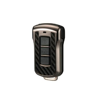 CARMATE Car Key Case Remote Control Mitsubishi Black Plated Carbon Style Outlander eK DZ293 H75 X W45 X D20 [Delica D5 Wagon] (mm)