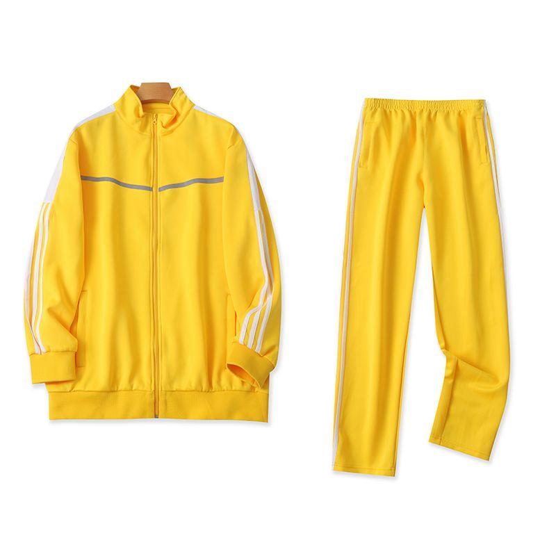 

Спортивный костюм Весна и Осень Новый Мужской и Женский Парный Наряд Молодежная Серия Кардиган + Брюки Комплект из двух предметов 28856 Yellow C- 7-19-1 M