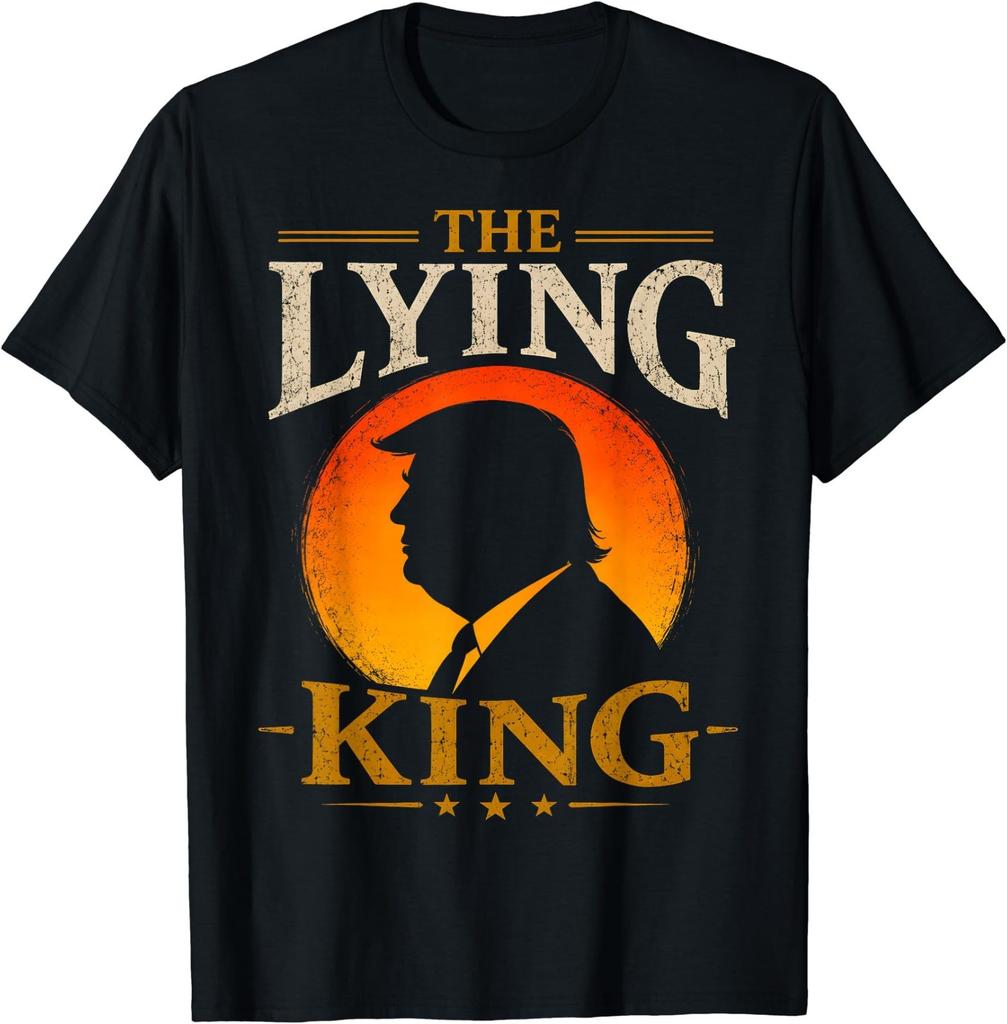 The Lying King Political Satire Typography Graphic T-Shirt