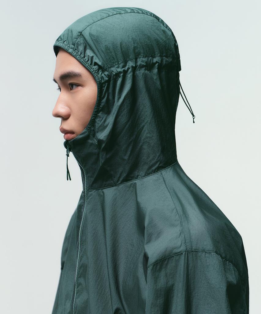 Musinsa Standard [City Leisure] Lightweight Packable Windbreaker Jacket [Hunter Green]