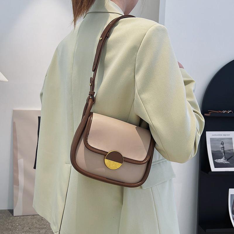 WTEMPO Brand Niche Senior Women's Underarm Bag Fashion Retro Contrast Color Small Square Bag Versatile Ins Shoulder Messenger Bags