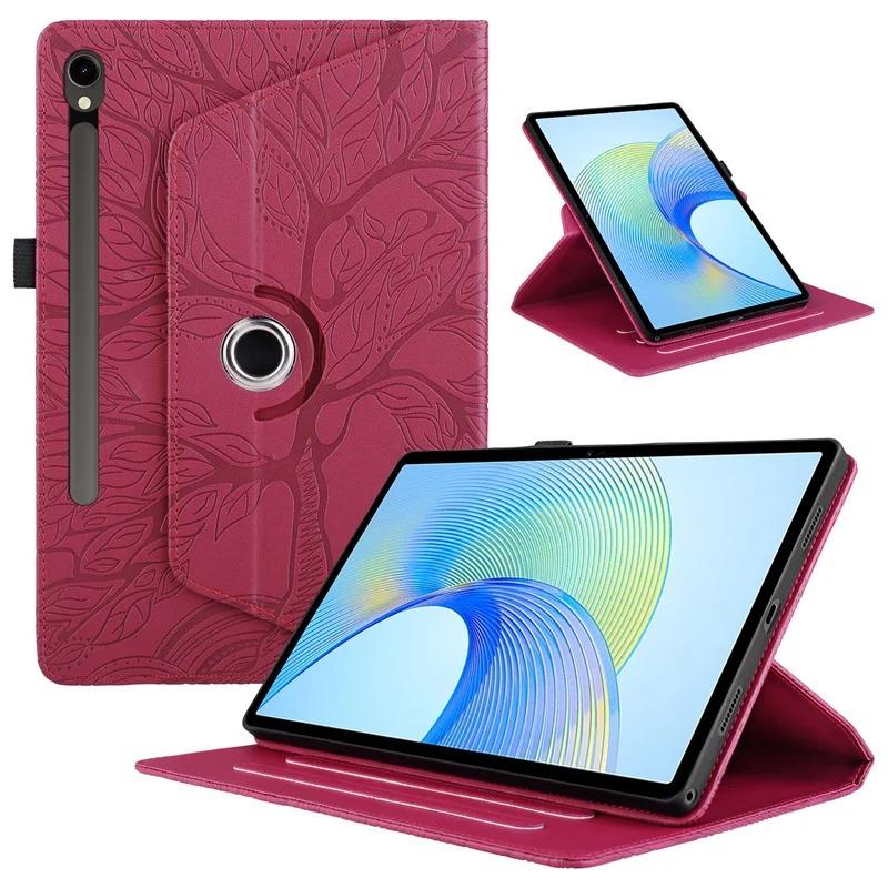 Funda For Samsung Galaxy Tab S10 FE Case 10.9" S9 FE Cover Tablet 360 Rotating Embossed Tree Funda Sm-x520 X526b SM-X510 X516B