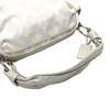 Coach Parker Op Art Lame Shoulder Bag Leather Silverx Gray Women 13507 Used