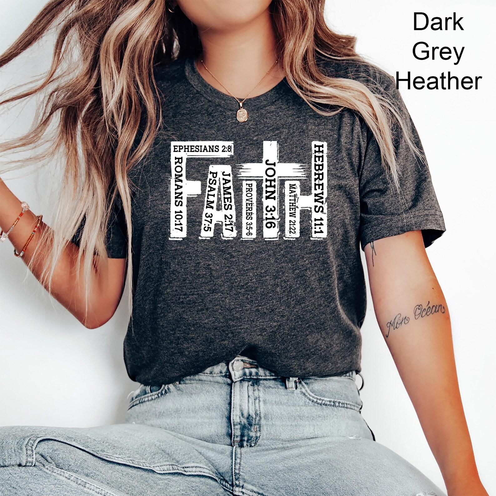 Faith in God Scripture T-Shirt | Christian Graphic Tee 4XL
