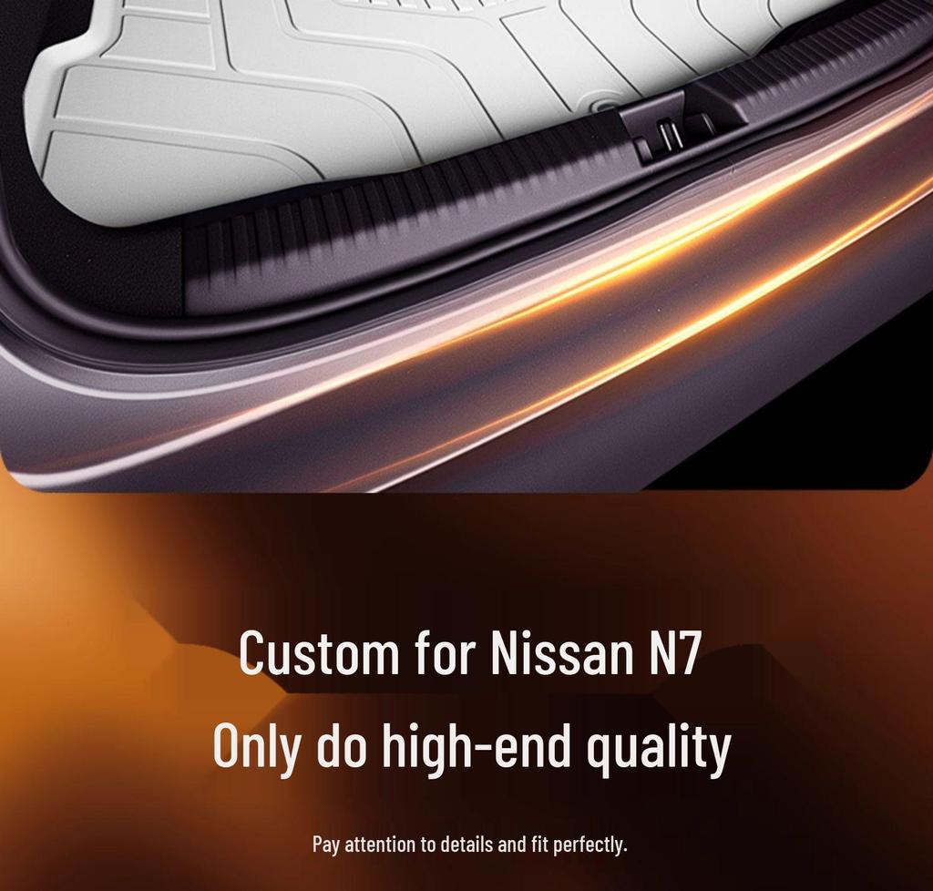 Nissan N7 2025 Trunk Mat TPE Car Interior Rear Mat Decorative Floor Accessory
