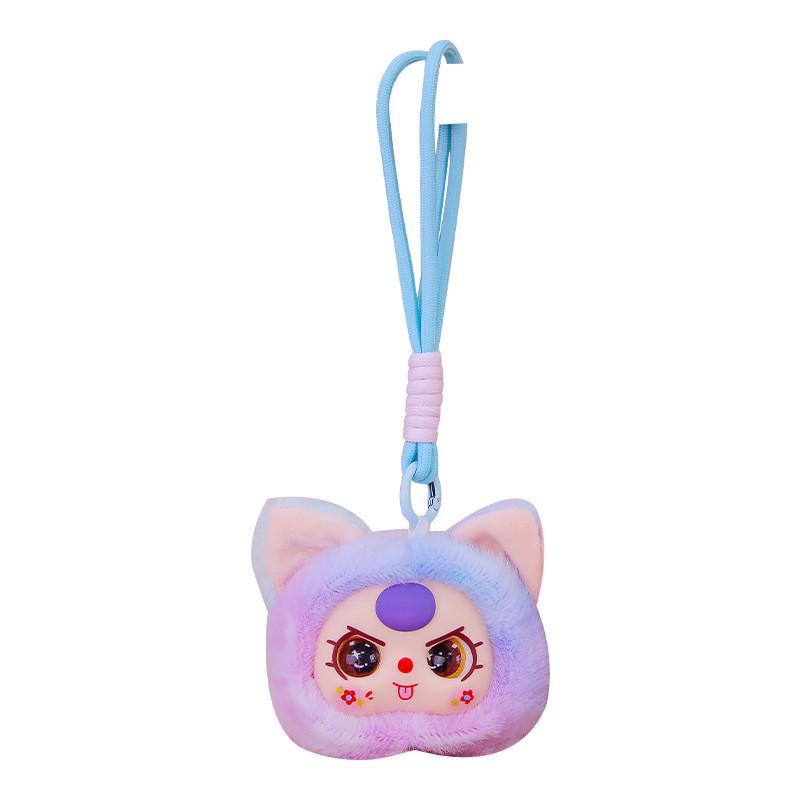 Cat Head Cute Plush Keychain Toy Children Backpack Decoration Gifts Festival