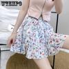 Sommer Vielseitiger Chiffon-Blumenrock Weiblicher süßer und frischer elastischer hoher Taillen-Dünner Halbkörperrock in A-Linie