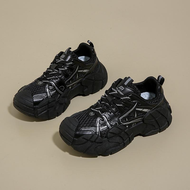 

New dad shoes women s autumn student sports running casual platform heightening shoes 35 чёрный