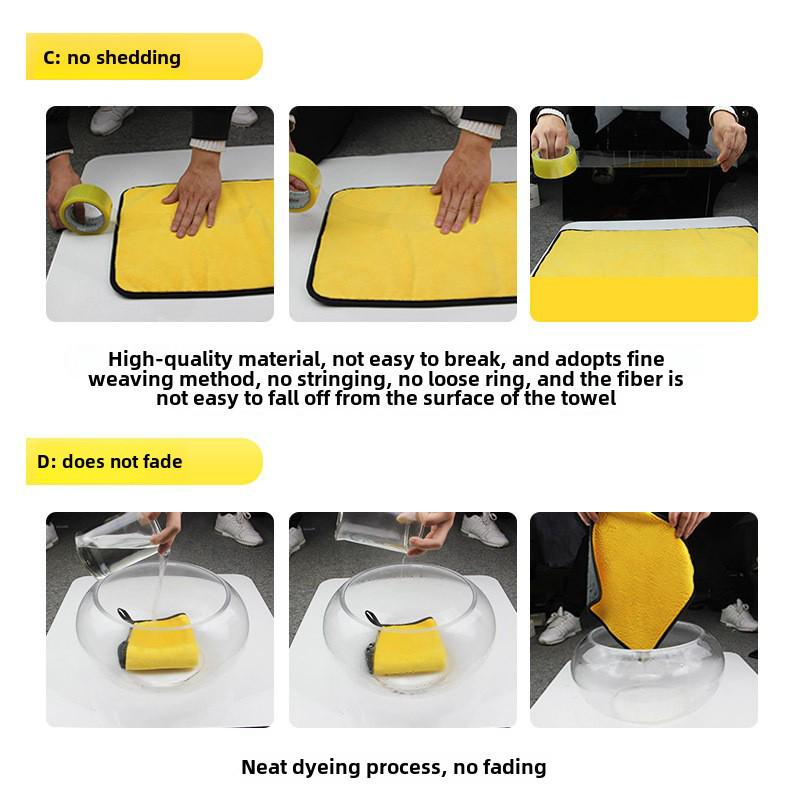 Lint-Free Absorbent Car Wash Towels – Thick, Non-Marking, Large Set