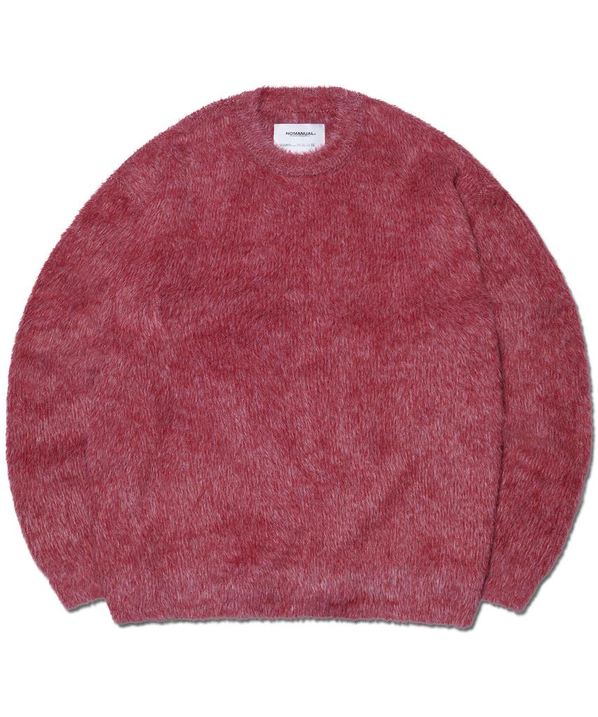 Nomaenyueol Fuzz Hairy Knit - Wine