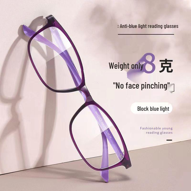 Ultra-Light HD Reading Glasses: Anti-Blue Light Lenses for Active Middle-Aged & Elderly. Classic Design for Everyday Use.