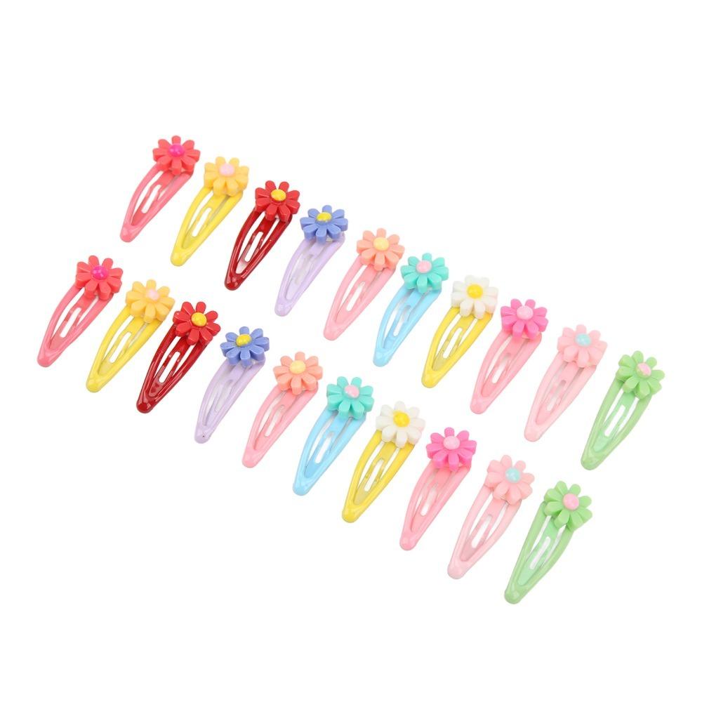 20pcs 3cm Width Dog Hair Flower Mini Size Mini Hair Barrette Cute Look Heart BB Clip Hair Styling