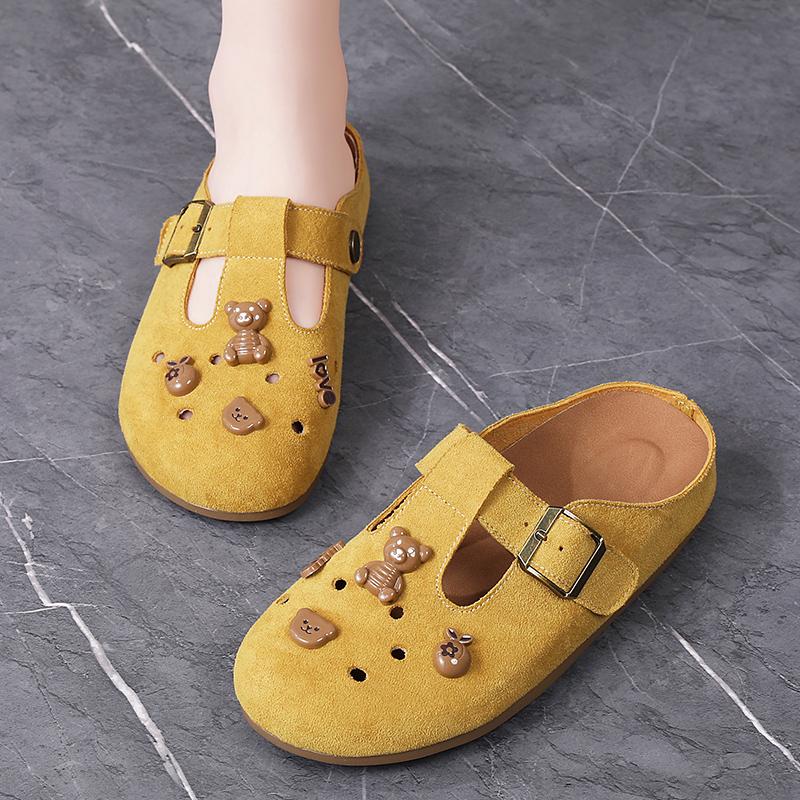 2025 Zamszowe Klapki Damskie DIY Korekowa Wkładka Klapki Plażowe Korekowe Antypoślizgowe Klapki Damskie z Podparciem Łuku