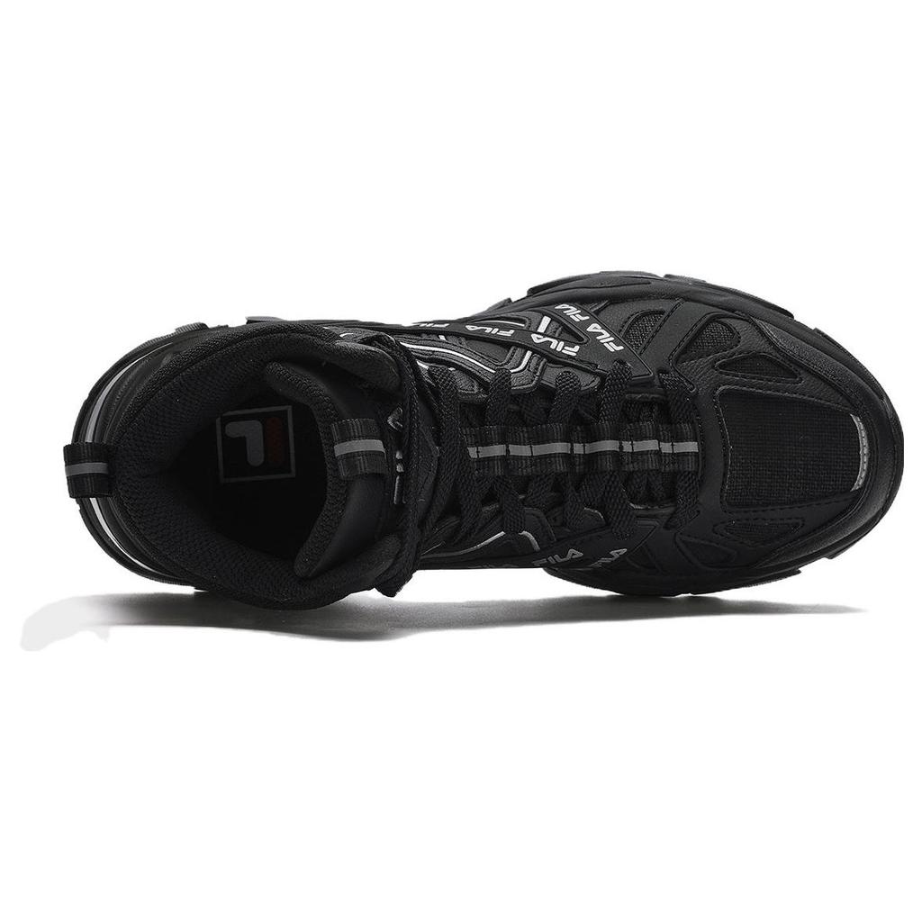 Fila Sofia 1S Fishbone Mid Mesh Synthetic Leather TPU Sports Comfort Casual Shoes Women Sneaker Black F12W341112FBK