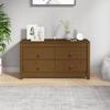 Day and Night - Day and Night Side Cabinet Solid Pine Wood Honey Brown 100x40x54 Cm
