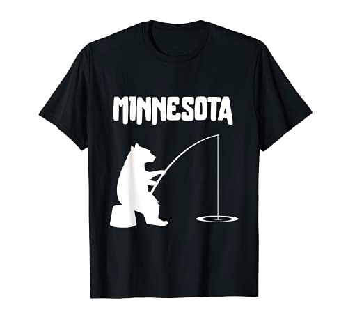 Bear Fishing Gift for Minnesota Fisherman Angler T-Shirt