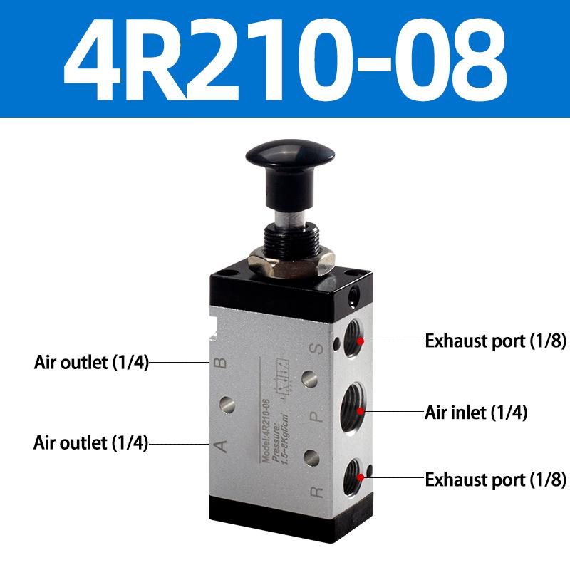 5/2 Way Pneumatic Air Hand Lever Operated Valve Manual Control 2 Position 3 5Port Push-Pull 4H210-08 4H310-10 4H410-15