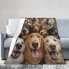 Funny Dog Selfie Flannel Blanket Winter Super Soft Throw Blanket for Girls Boys Outdoor Comfortable Bedspread Sofa Bed Cover