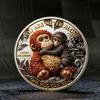 Emotional Support Coin Inspirational Monkey Challenge Pocket Coin Double?Sided Collectible Token for Friends Family Motivation Keepsake
