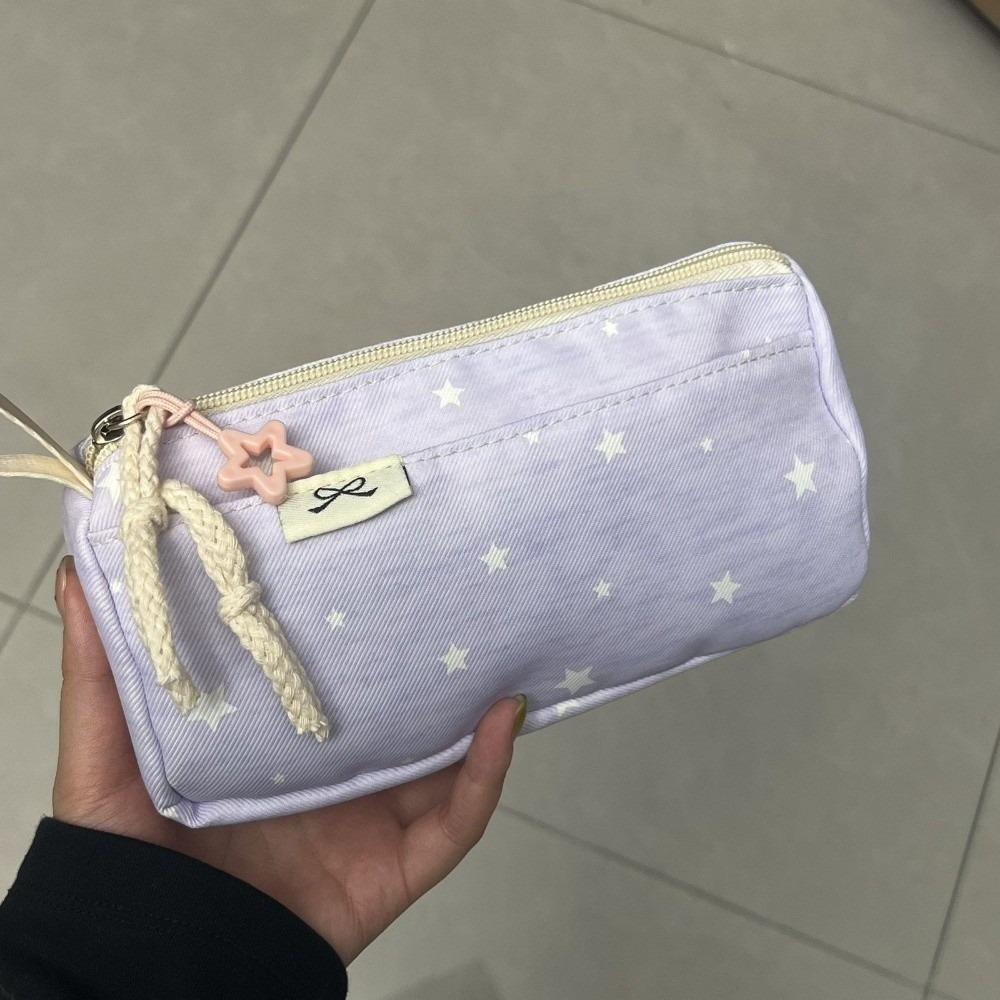 Handheld Pencil Pouch Flower Pen Bag Durable Stationery Storage Bag  Gift